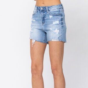 Judy Blue Hi Waist Destroyed Shorts